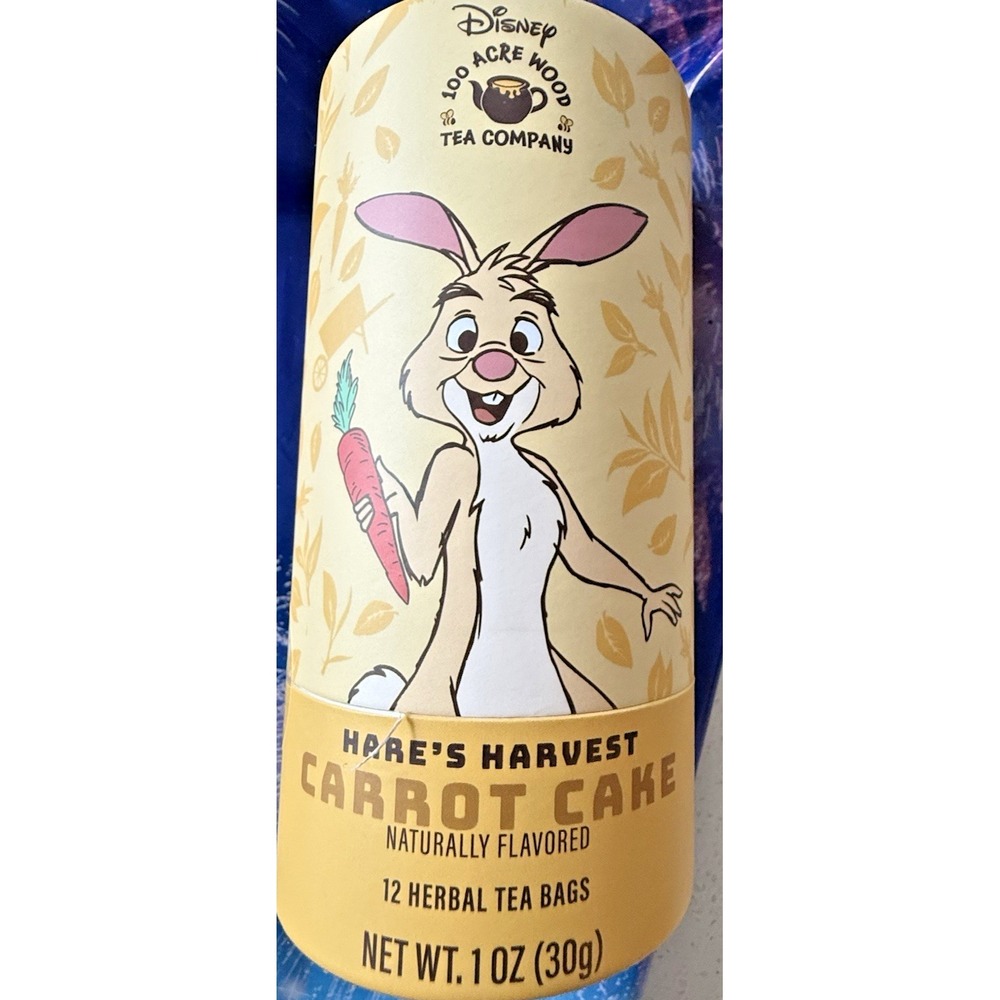 Disney Parks Winnie the Pooh Rabbit Carrot Cake Tea Bags 100 Acre Wood NEW